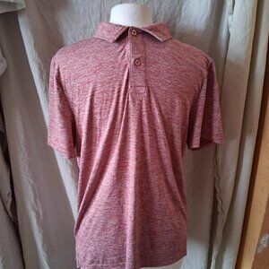 32 Degrees Cool Polo Shirt Men’s Medium M Red Short Sleeve Stretch Jersey Casual